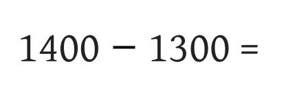 Place Value Subtraction equations