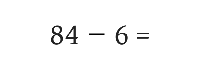 Subtracting 1-Digit Numbers from 2-Digits equations