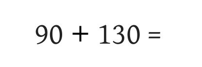 Place Value Addition equations