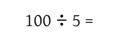Basic Division equations