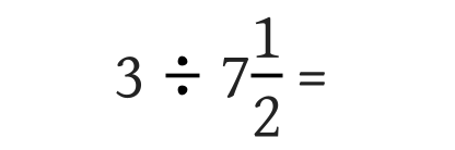Mixed Fraction Division equations