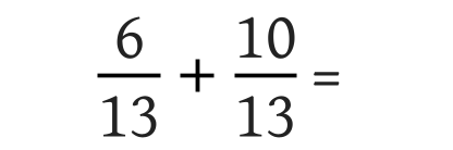 Proper Fraction Addition equations