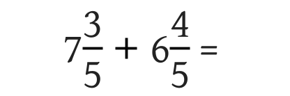 Mixed Fraction Addition equations