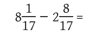 Mixed Fraction Subtraction I equations