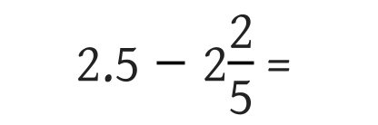 Subtracting Fractions & Decimals equations