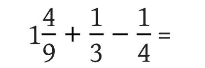 Two Operations with Fractions equations